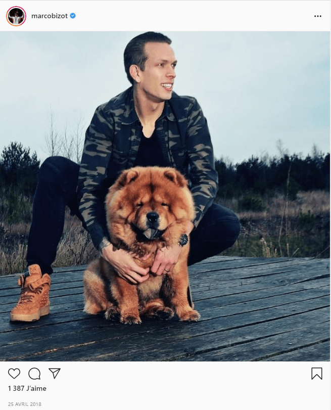 Marco Bizot met hond