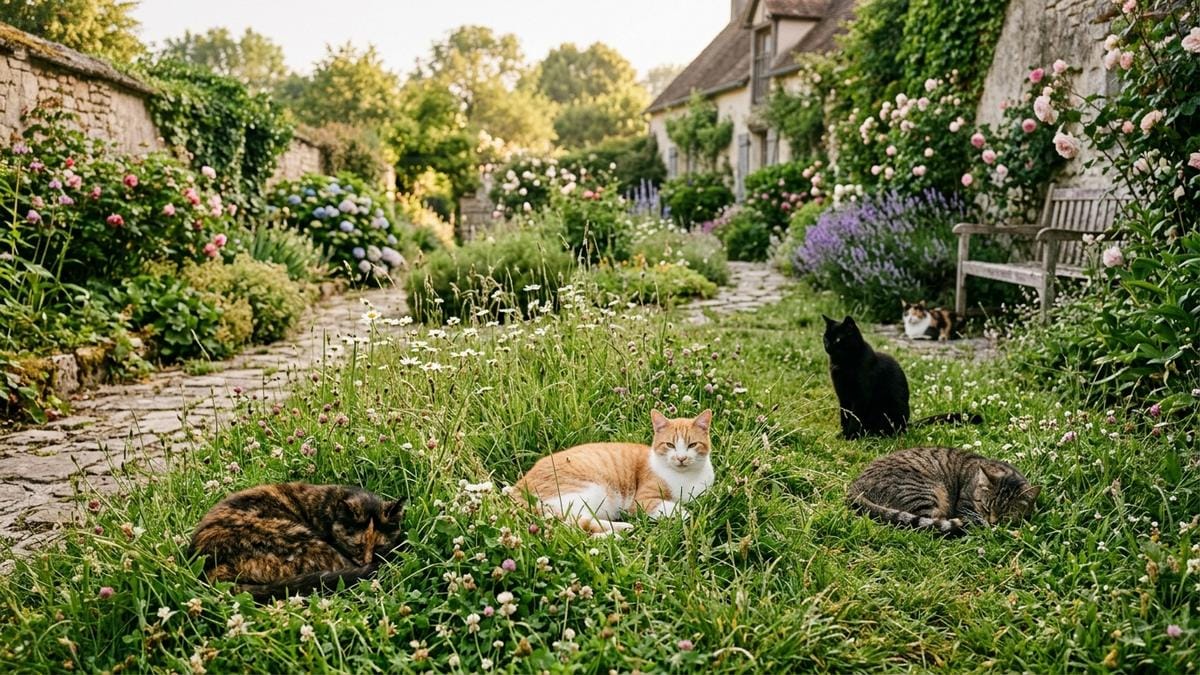 Non riescono a ignorare la decina di gatti randagi in giardino: la loro scelta è da esempio