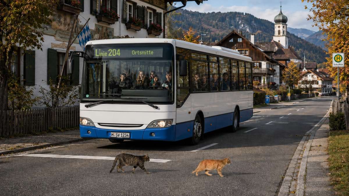 Scolari supplicano l'autista di risparmiare un gattino, ma lui accelera senza pietà