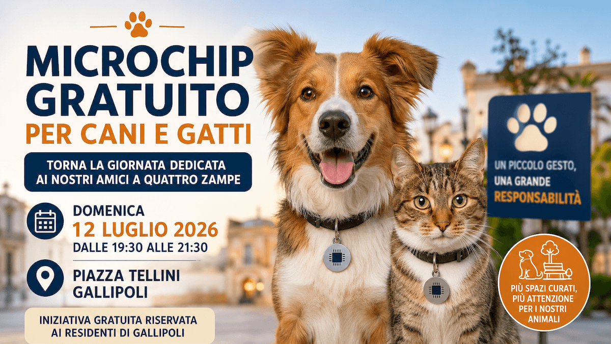 Microchip gratuito per cani e gatti: la giornata dedicata agli animali, insieme agli interventi per i dog park