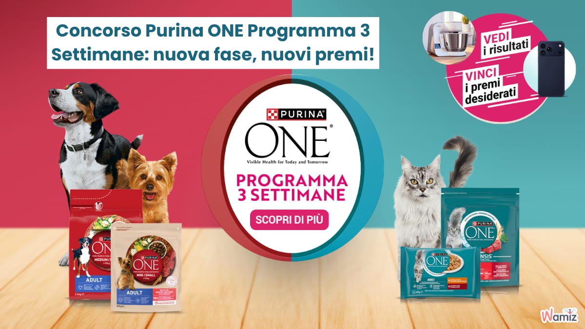 Torna il "Programma 3 Settimane" di Purina ONE: partecipa alla seconda ondata e vinci premi esclusivi!