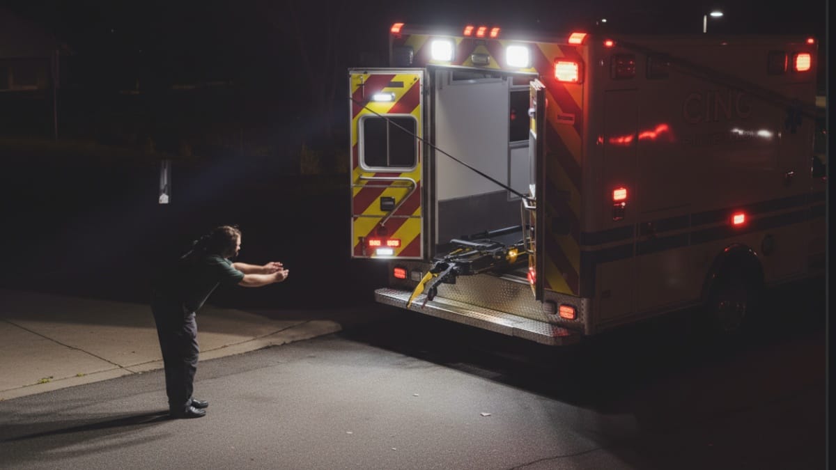 Incendio nel quartiere: quello che i soccorritori scoprono nel retro di un'ambulanza li lascia senza parole