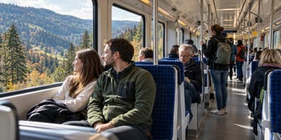 Fahrgäste in einer S-Bahn
