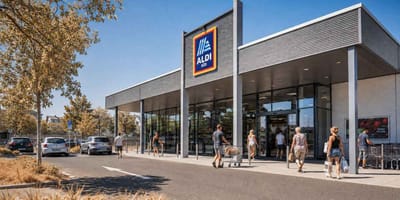 Aldi Süd Filiale im August