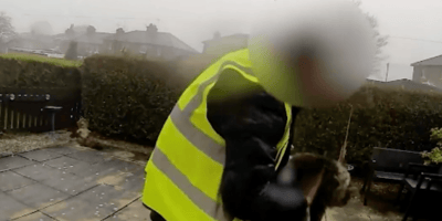 Amazon delivery driver stealing cat in West Yorks
