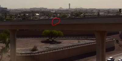 Boule blanche sur un pont