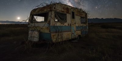 Strange noises coming from an old caravan