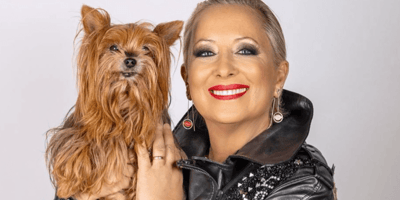 Caroline e il suo cane