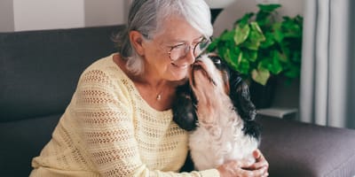 chien et grand-mère