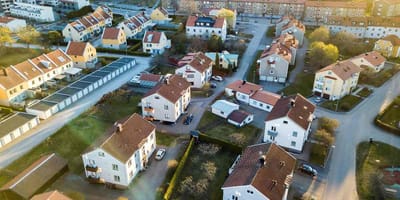 Deutsche Wohnsiedlung von oben