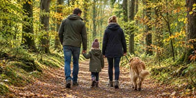 Gefahr beim Waldspaziergang