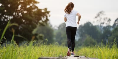 A jogger in the countryside