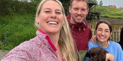 Julian Nagelsmann und Frau mit der Hundezüchterin
