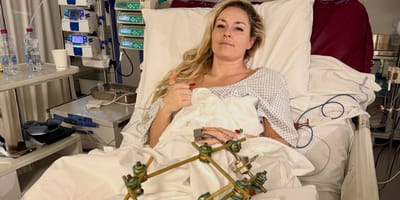 Lindsey Vonn im Krankenbett