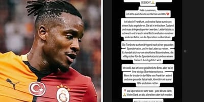 Michy Batshuayi zittert um seine Katze