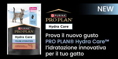 Per un'adeguata idratazione fai provare al tuo micio PRO PLAN® Hydra Care™!