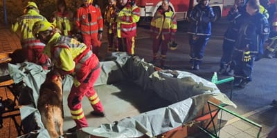Rettungshundeinsatz nach Zugunglück von Riedlingen