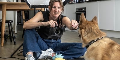 Roxanne maakt fotoserie van adoptiehonden met nieuw thuis