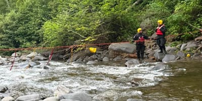 Sauvetage dans un ruisseau