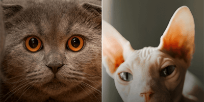 Scorrish Fold e Sphynx