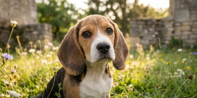Un perro de raza beagle