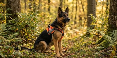 Ein Hund im Wald