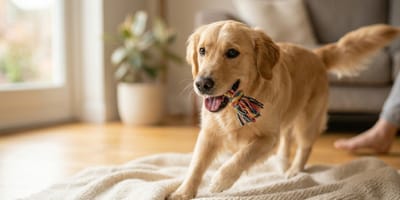 Un chien en pleine forme qui joue