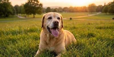 Een Labrador in de natuur