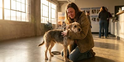 Een vrouw en haar hond