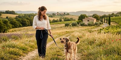 una donna e il suo cane
