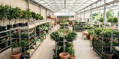 The garden centre of a DIY store