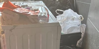 Waschmaschine in der Messie-Wohnung