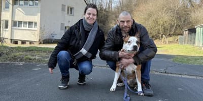 Yannick W. mit Partnerin und Hund Sek