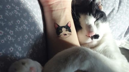 tatuajes de silueta de gato instagram