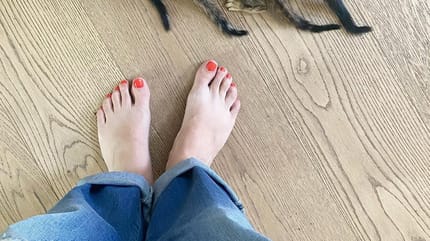 Die Füße von Judith Rakers.