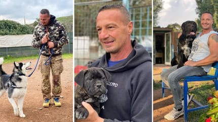 emanuele educatore cinofilo con cani