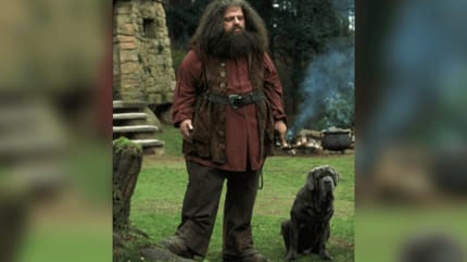 Hagrid i jego pies Kieł