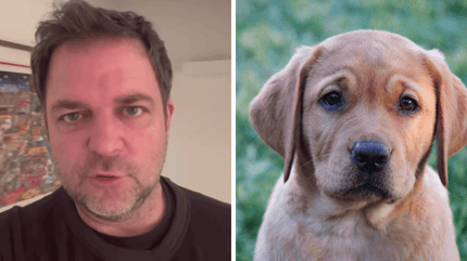 Martin Rütter bei der Podcast-Aufnahme