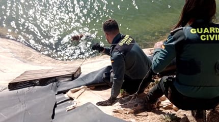 rescate perro balsa riego