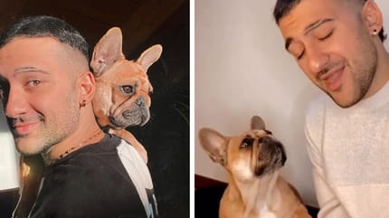 roccuzzo canta e cane ascolta emozionato