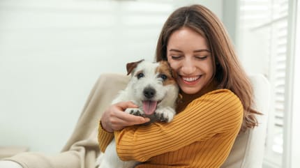cane prova l'emozione della felicità