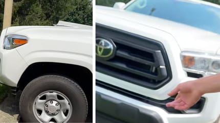 Captures de la vidéo du couple et de leur voiture