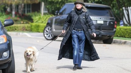 Diane Keaton mit Hund Reggie