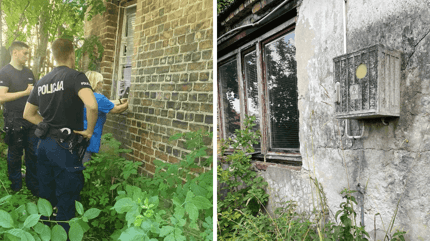 Polizei öffnet heruntergekommenes Haus in Polen