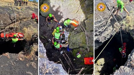 Operazione di soccorso sull'Etna