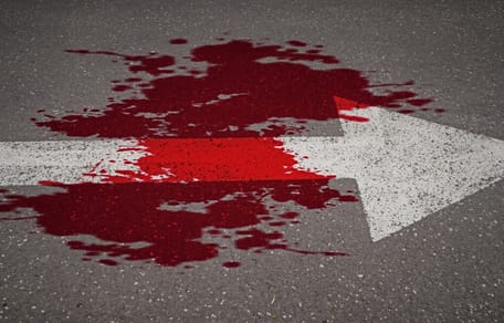 Blut auf Straße