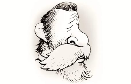 Suchbild bärtiger Mann - Wo ist der Hund