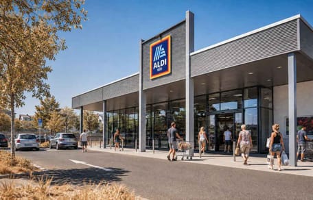 Aldi Süd Filiale im August