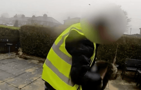 Amazon delivery driver stealing cat in West Yorks