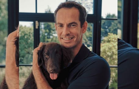 Andy Murray and his puppy